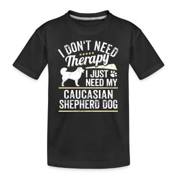 Propriétaire de chien de berger du Caucase Cool Dog Idée cadeau - T-shirt bio Premium Enfant - noir - Devant