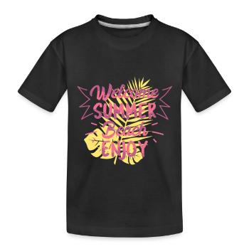 Chemise Cadeau Bienvenue Plage D'été - T-shirt bio Premium Enfant - noir - Devant