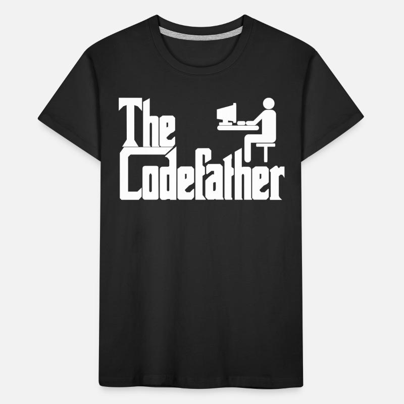 The Codefather Programmierer PC Coding Geschenk Kinder Premium Bio T-Shirt
