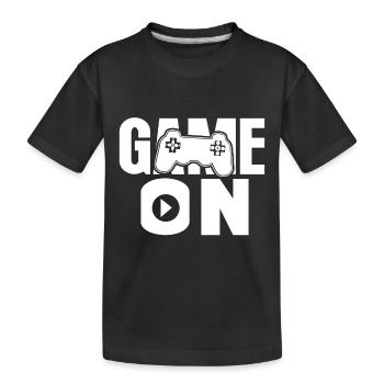 Jouer à l’ordinateur - T-shirt bio Premium Enfant - noir - Devant