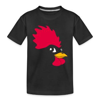 Chicken face hens shirt hen gift funny - Kids' Premium Organic T-Shirt - black - Front