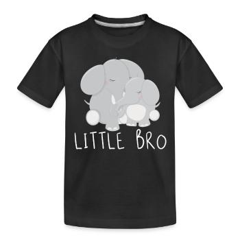 little bro - Kids' Premium Organic T-Shirt - black - Front