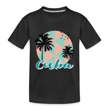 Cuba Caraïbes Croisière de vacances - T-shirt bio Premium Enfant - noir - Devant