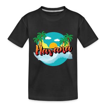 Havana Cuba Caraïbes Croisière de vacances - T-shirt bio Premium Enfant - noir - Devant