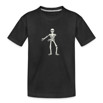 Floss Dance Move Skeleton - Kids' Premium Organic T-Shirt - black - Front