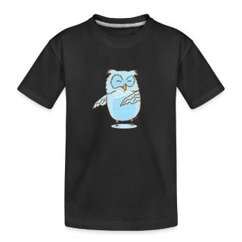 Floss Dance Move Eule - Kinder Premium Bio T-Shirt - Schwarz - Vorne
