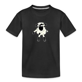 Floss Dance Move Schafe - Kinder Premium Bio T-Shirt - Schwarz - Vorne