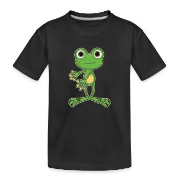 Floss Dance Move Frog - Kids' Premium Organic T-Shirt - black - Front