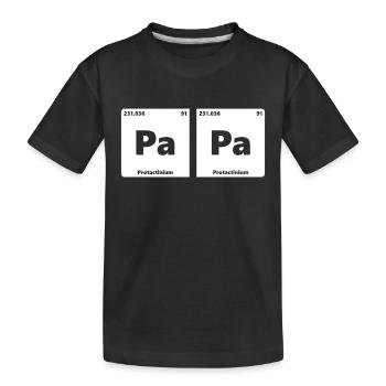 Elément chimique PaPa - T-shirt bio Premium Enfant - noir - Devant