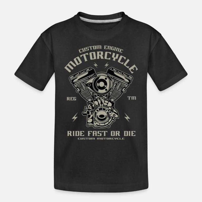 Conversion de moteur de moto Chopper Custom Engine - T-shirt bio Premium Enfant - noir