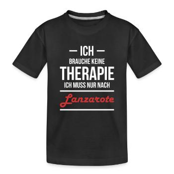 Lanzarote therapy - Kids' Premium Organic T-Shirt - black - Front