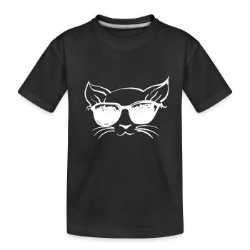 Cool Cat lunettes de soleil chat chat ami chat - T-shirt bio Premium Enfant - noir - Devant