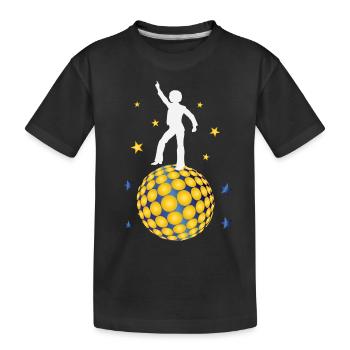 T-shirt boule disco - T-shirt bio Premium Enfant - noir - Devant