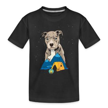 Pit Bull Terrier Pitbull Camping Camping cadeau - T-shirt bio Premium Enfant - noir - Devant
