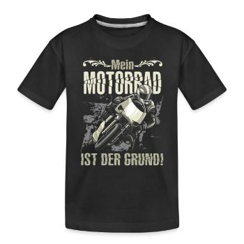 Motorrad Shirt · Superbike · Biker · Grund - Kinder Premium Bio T-Shirt - Schwarz - Vorne