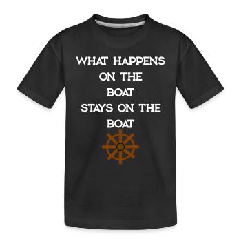 CE QUI SE PASSE SUR LE BATEAU - T-shirt bio Premium Enfant - noir - Devant