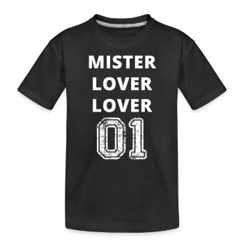 Mister Lover Lover 01 blanc - Cadeau - T-shirt bio Premium Enfant - noir - Devant