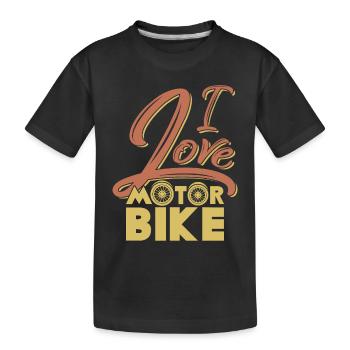 Moto disant Chopper Cruiser sortie - T-shirt bio Premium Enfant - noir - Devant