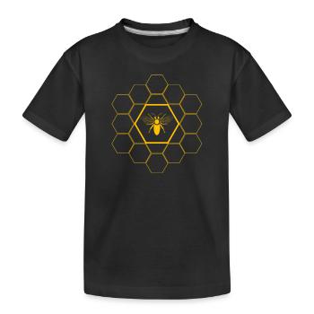 Abeille - cadeau d'apiculteur - T-shirt bio Premium Enfant - noir - Devant