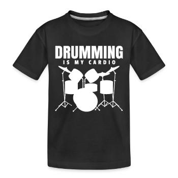Gift drummer drummer drummer - Kids' Premium Organic T-Shirt - black - Front
