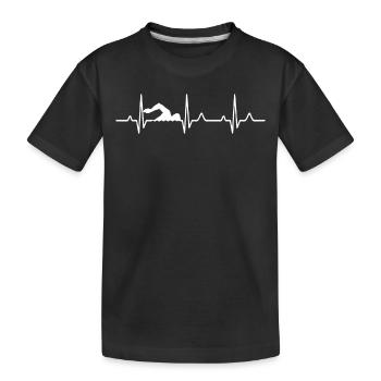 Battement de coeur - T-shirt bio Premium Enfant - noir - Devant