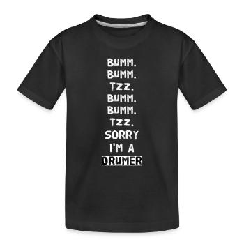 BEATBOX DRUMER - Kids' Premium Organic T-Shirt - black - Front