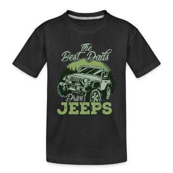Les meilleurs papas conduisent l'aventure jeeps hors route - T-shirt bio Premium Enfant - noir - Devant