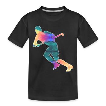 Hockey sur gazon - T-shirt bio Premium Enfant - noir - Devant