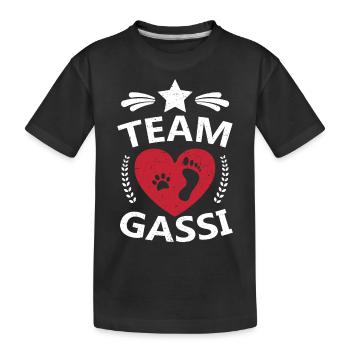Team Gassi - Kinder Premium Bio T-Shirt - Schwarz - Vorne