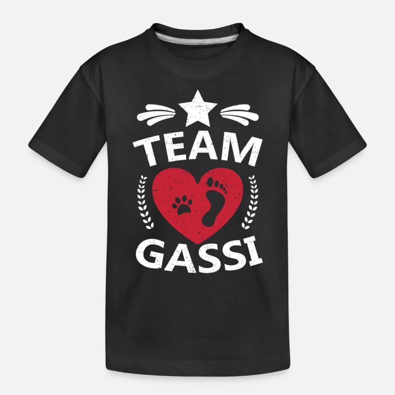 Team Gassi - Kinder Premium Bio T-Shirt - Schwarz