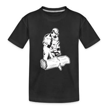 Scie à bûcheron Lumberjack Woodworker Idée cadeau - T-shirt bio Premium Enfant - noir - Devant