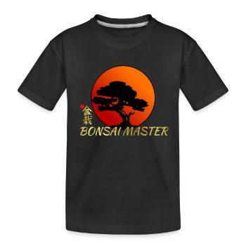 Bonsai Shirt Bonsai Master Geschenk - Kinder Premium Bio T-Shirt - Schwarz - Vorne