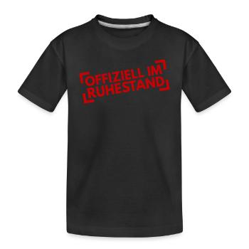 Offiziell im Ruhestand - Kinder Premium Bio T-Shirt - Schwarz - Vorne
