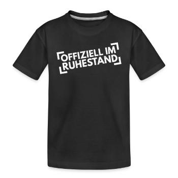 Offiziell im Ruhestand - Kinder Premium Bio T-Shirt - Schwarz - Vorne