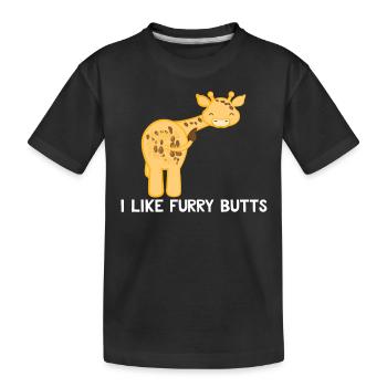 Girafe - Girafes - Fan de girafe - Drôle - T-shirt bio Premium Enfant - noir - Devant