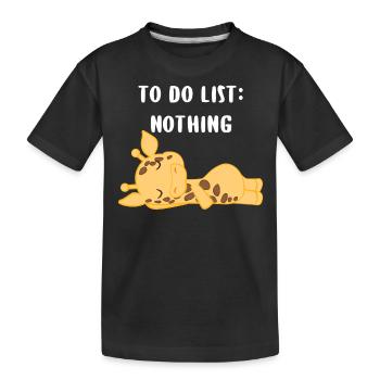 Girafe - Girafes - Girafe fan - Lazy - T-shirt bio Premium Enfant - noir - Devant