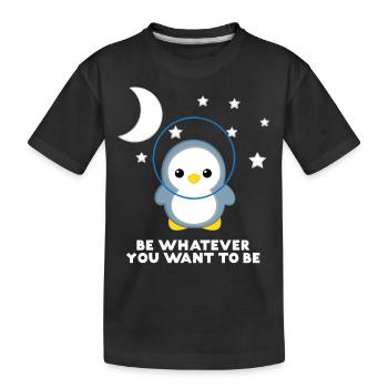 Pinguin - Pinguine - Pinguinmotiv - Be Yourself - Kinder Premium Bio T-Shirt - Schwarz - Vorne