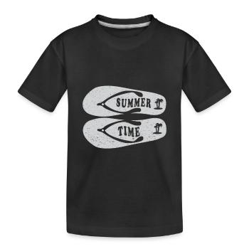 Summer Time Summer Vacances Flip Flop - T-shirt bio Premium Enfant - noir - Devant