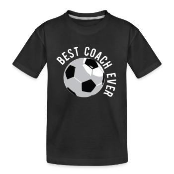 Entraîneur de football Meilleur entraîneur jamais Soccer-G - T-shirt bio Premium Enfant - noir - Devant