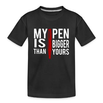 Mon stylo est plus grand que le tien - T-shirt bio Premium Enfant - noir - Devant