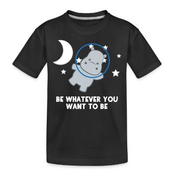 Hippo - Hippos - Hippofan - Be You - Kinder Premium Bio T-Shirt - Schwarz - Vorne