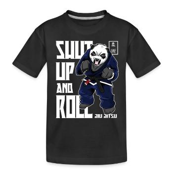 Angry BJJ Panda - chemise brésilienne de Jiu Jitsu de BJJ - T-shirt bio Premium Enfant - noir - Devant