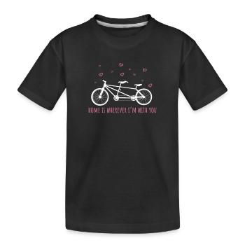 Tandem T-Shirt & Gift Idea - Kids' Premium Organic T-Shirt - black - Front
