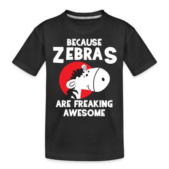Zebra - Zèbres - Zebrafan - Cadeau - Génial - T-shirt bio Premium Enfant - noir - Devant