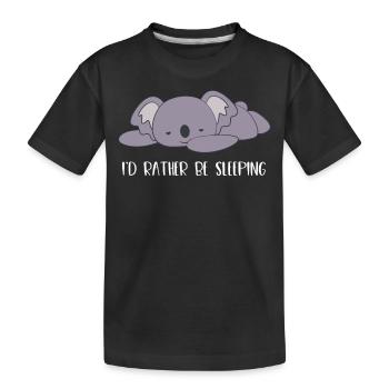 Koala - Koalas - Koala T-Shirt - Dormir - T-shirt bio Premium Enfant - noir - Devant