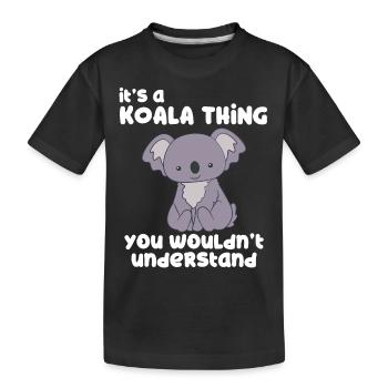 Koala - Koalas - T-shirt Koala - Cadeau - T-shirt bio Premium Enfant - noir - Devant