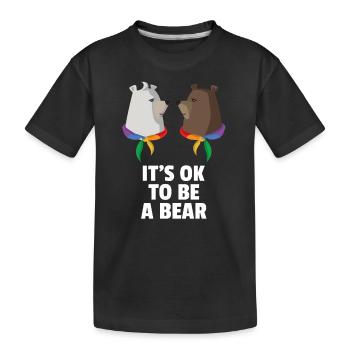 Seine Ok ein Bär Homosexuell Cultur Bär Shirts Geschenk sein - Kinder Premium Bio T-Shirt - Schwarz - Vorne