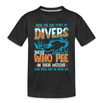 Plongée sous-marine plongeur mer océan disant cadeau - T-shirt bio Premium Enfant - noir - Devant