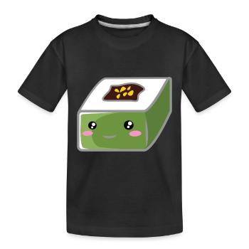 Square sushi - Kids' Premium Organic T-Shirt - black - Front