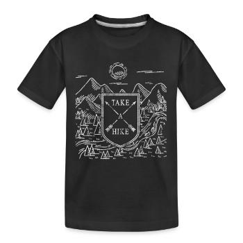 Take A Hike Wanderer Shirt Hiking Dolomites - Kids' Premium Organic T-Shirt - black - Front